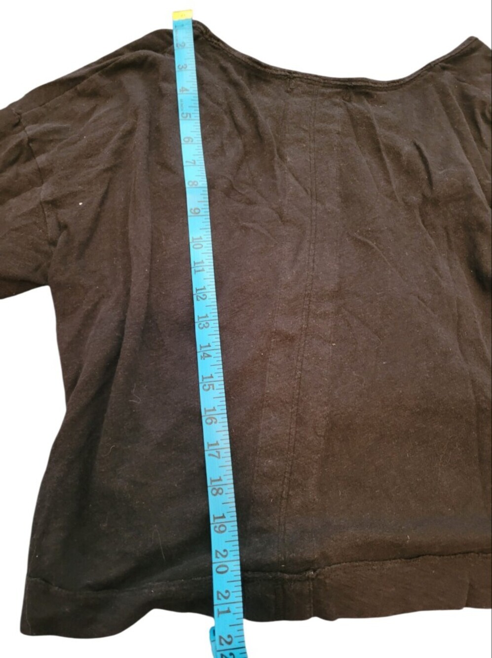 We The Free Free People Women’s S Black Linen Cotton Long Sleeve Slub Top - Picture 4 of 8